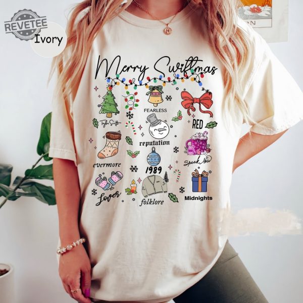 Merry Swiftmas Comfort Colors Shirt Cute Famous Christmas Ball Shirt The Eras Tour Christmas Shirt The Eras Tour Christmas Ts Version Unique revetee 1