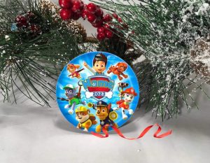 personalized paw patrol ornament custom kids name christmas ceramic ornaments xmas gift for boys my sons kids grandkids tree decorations 2023 laughinks 1 1