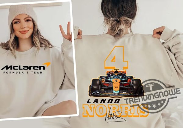 Lando Norris Formula One Shirt Lando Norris 4 Shirt Hoodie F1 Two Sides Sweatshirt Lando Norris Shirt Norris F1 Sweater trendingnowe.com 1