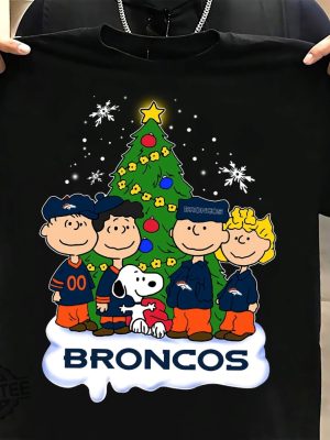 Denver Broncos Charlie Brown Christmas Shirt Snoopy With Friends Christmas Shirt Christmas Shirt Charlie And The Snoopy Christmas Unique revetee 2