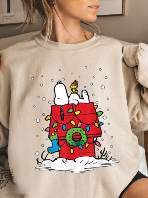 Snoopy Christmas Sweatshirt Charlie Christmas Shirt Christmas Cartoon Sweatshirt Christmas Kids Shirt Unique revetee 2