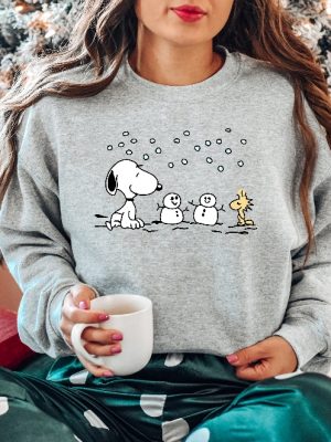 Snoopy Christmas Sweatshirt Dog Christmas Crewneck Christmas Gifts Winter Clothes Snoopy Shirt Boujee T Shirt Christmas Apparel Unique revetee 4