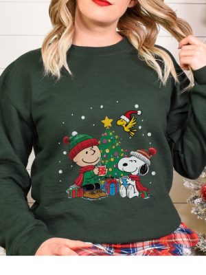 Snoopy Sweater Snoopy Christmas Sweater Christmas Sweater Cartoon Sweatshirt Cute Dog Sweater Christmas Sweatshirt Unique revetee 8