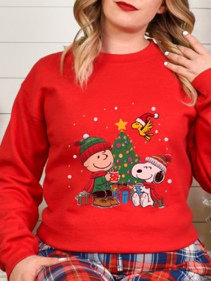 Snoopy Sweater Snoopy Christmas Sweater Christmas Sweater Cartoon Sweatshirt Cute Dog Sweater Christmas Sweatshirt Unique revetee 9