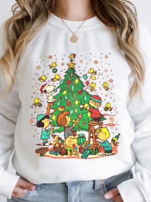 Vintage Peanuts Shirt Snoopy Charlie Brown Christmas Christmas Sweatshirt Charles Xmas Brown Sweatshirt Christmas Shirt Christmas Gifts Unique revetee 4