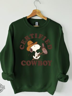 Snoopy Certified Cowboy Sweatshirt Abbey Road Fall Dogs Inspired Shirt Funny Beatles Inspired Dog Lovers Shirt Dog Cowboy Shirt Unique revetee 2 2