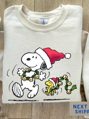 Charlie And The Snoopy Christmas Cartoon Sweatshirt Christmas Cartoon Dog Shirt Christmas Toddler Gift T Shirt Vintage Xmas Family Shirt Unique revetee 3