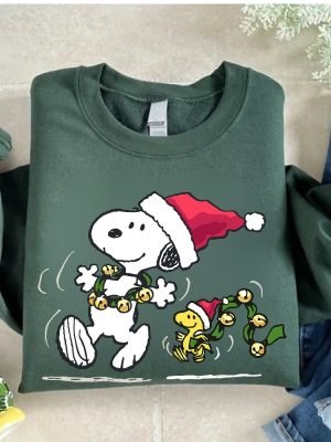 Charlie And The Snoopy Christmas Cartoon Sweatshirt Christmas Cartoon Dog Shirt Christmas Toddler Gift T Shirt Vintage Xmas Family Shirt Unique revetee 4