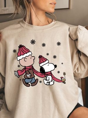 Vintage Charlie And The Snoopy Christmas Sweatshirt Christmas Cartoon Dog Sweatshirt Christmas Gift Vintage Sweatshirt Snoopy Christmas Unique revetee 4 1