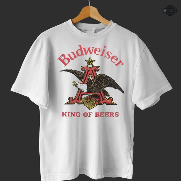 budweiser king of beers sweatshirt t shirt hoodie mens womens kids budweiser homage vintage 90s american bald eagle crewneck tshirt gift for beer lovers laughinks 1
