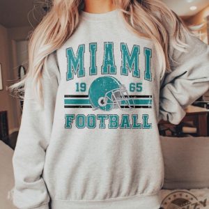 Miami Football Shirt Miami Football Sweatshirt Vintage Style Miami Football Hoodie Miami Fan Gift Miami Tshirt Sunday Football Shirt giftyzy 4