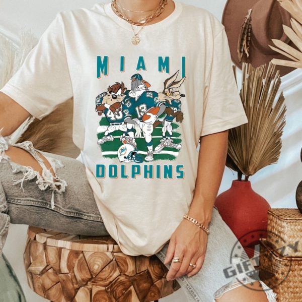 Vintage 90S Miami Dolphins Tshirt Miami Dolphins Sweatshirt Miami Dolphin Football Hoodie Miami Football Dolphins Unisex Shirt giftyzy 2