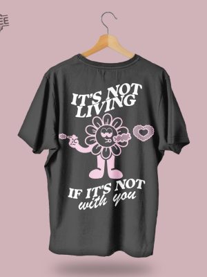 The 1975 Its Not Living If Its Not With You T Shirt Merch Lyrics T Shirt Matty Healy Band Tshirt Clothing Oversized T Shirt Unique revetee 6