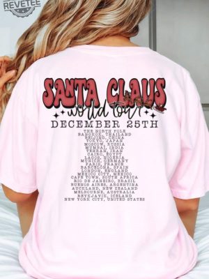 Santa Tour Shirt Retro Christmas Tshirt Holiday Apparel Holiday T Shirt Retro Santa T Shirt Holiday Tee Christmas Tour Unique revetee 2