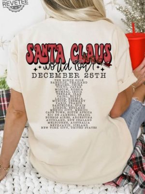 Santa Tour Shirt Retro Christmas Tshirt Holiday Apparel Holiday T Shirt Retro Santa T Shirt Holiday Tee Christmas Tour Unique revetee 4