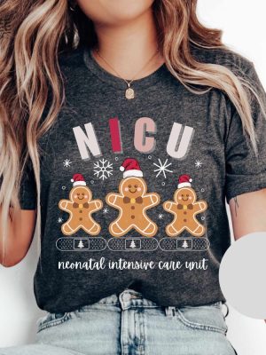 Nicu Christmas Shirt Nicu Nurse Christmas T Shirt Nicu Crew Xmas Group Shirts Neonatal Icu Nurse Gift For Nicu Rn Grad Gift Unique revetee 3