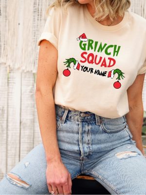 Custom Grinch Squad Shirt Christmas Grinch Squad Shirt Matching Family Shirt Christmas Custom Shirt Christmas Shirt Merry Christmas Tee Unique revetee 4