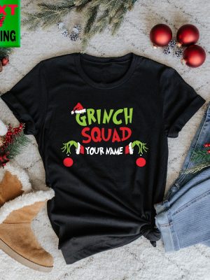 Custom Grinch Squad Shirt Christmas Grinch Squad Shirt Matching Family Shirt Christmas Custom Shirt Christmas Shirt Merry Christmas Tee Unique revetee 5