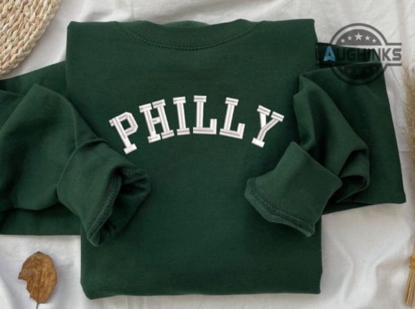 embroidered eagles sweatshirt tshirt hoodie mens womens nfl philly sports embroidery shirts philadelphia eagles happy thanksgiving gift for football fan laughinks 1