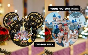 2023 disney ornament personalized disney trip christmas acrylic ornaments mickey and friends magic kingdom xmas tree decorations disneyland gift upload photo laughinks 1