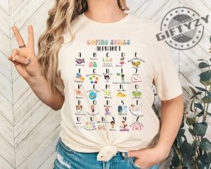 Abc Coping Skills Shirt Coping Skill Alphabet Tshirt School Counselor Hoodie Psychologist Sweatshirt School Psychologist Shirt giftyzy 2