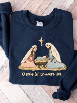 Nativity Scene Sweater Christian Christmas Sweatshirt Christmas Nativity Shirt True Story Nativity Religious Christmas Gifts Jesus Tee Unique revetee 3