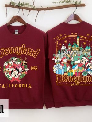 Disneyland Mickey And Friends Christmas Sweatshirt Disneyland Trip Shirt Family Holiday Shirt Christmas Gift Disneyland Christmas Shirt Unique revetee 2