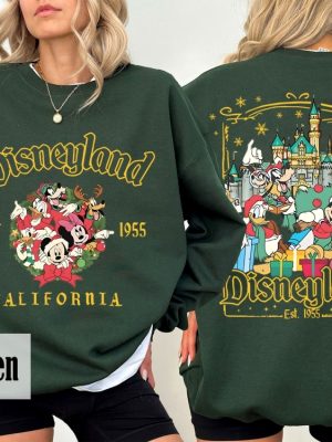 Disneyland Mickey And Friends Christmas Sweatshirt Disneyland Trip Shirt Family Holiday Shirt Christmas Gift Disneyland Christmas Shirt Unique revetee 3