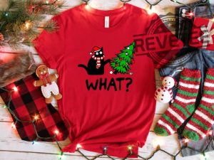 Christmas Cat What Shirt Christmas Sweatshirt Black Cat Shirt Christmas Cat Shirt Cat Lover Shirt Christmas Tree Shirt Christmas Gift Unique revetee 3 1