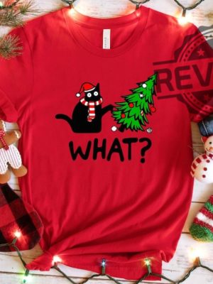 Christmas Cat What Shirt Christmas Sweatshirt Black Cat Shirt Christmas Cat Shirt Cat Lover Shirt Christmas Tree Shirt Christmas Gift Unique revetee 3 1