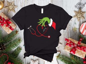 Grinch Nurse Shirt Christmas Nurse Tee Nurse Stethoscope Shirt Merry Grinchmas Shirt Nursing Christmas Shirt Nurse Student Gift Unique revetee 7 1