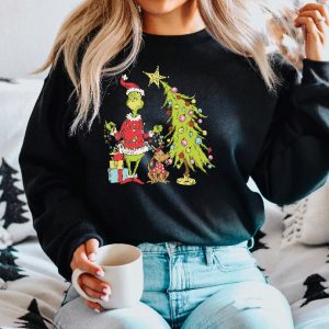 Grinch Christmas Tree Sweatshirt Grinch Max Tree Shirt Whimsical Grinch Tree Christmas Sweatshirt Grinchmas Whoville Grinch Christmas Unique revetee 3