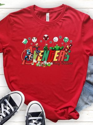 Avenger Christmas Shirt Disneyland Christmas Tee Mickey Balloon Sweatshirt Disney Holiday Shirt Marvel Family Christmas Shirt Unique revetee 2