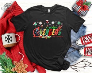 Avenger Christmas Shirt Disneyland Christmas Tee Mickey Balloon Sweatshirt Disney Holiday Shirt Marvel Family Christmas Shirt Unique revetee 3