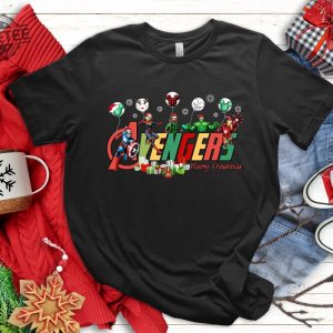 Avenger Christmas Shirt Disneyland Christmas Tee Mickey Balloon Sweatshirt Disney Holiday Shirt Marvel Family Christmas Shirt Unique revetee 3