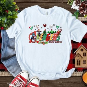 Avenger Christmas Shirt Disneyland Christmas Tee Mickey Balloon Sweatshirt Disney Holiday Shirt Marvel Family Christmas Shirt Unique revetee 5