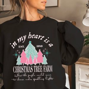 Taylor Swiftie Christmas Sweater In My Heart Is A Christmas Tree Farm Xmas Sweatshirt Swiftie Christmas Jumper Swiftie Christmas Pullover Unique revetee 4