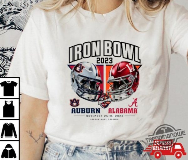 Iron Bowl 2023 Shirt Auburn Tigers Vs Alabama Crimson Tide 2023 Iron Bowl Matchup T Shirt trendingnowe.com 3