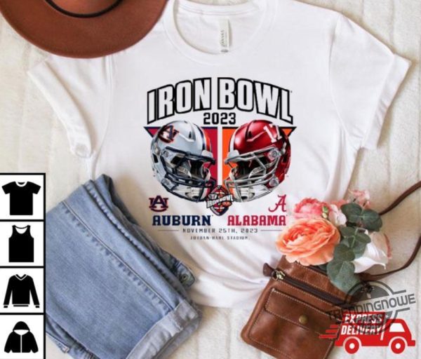 Iron Bowl 2023 Shirt Auburn Tigers Vs Alabama Crimson Tide 2023 Iron Bowl Matchup T Shirt trendingnowe.com 4