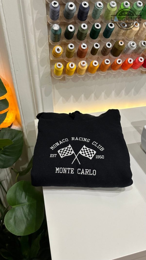 f1 shirt sweatshirt hoodie embroidered monaco racing club tshirt formula one embroidery shirts lewis hamilton monte carlo est 1950 tee laughinks 1