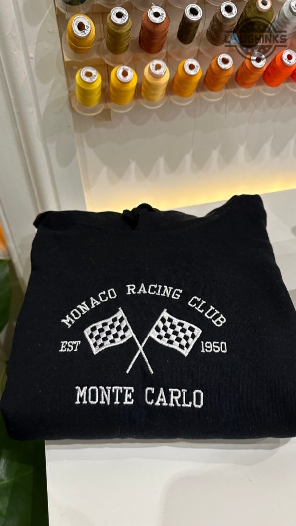 f1 shirt sweatshirt hoodie embroidered monaco racing club tshirt formula one embroidery shirts lewis hamilton monte carlo est 1950 tee laughinks 2