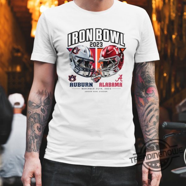 Iron Bowl 2023 Shirt Auburn Tigers vs Alabama Crimson Tide 2023 Iron Bowl Matchup T Shirt trendingnowe.com 2