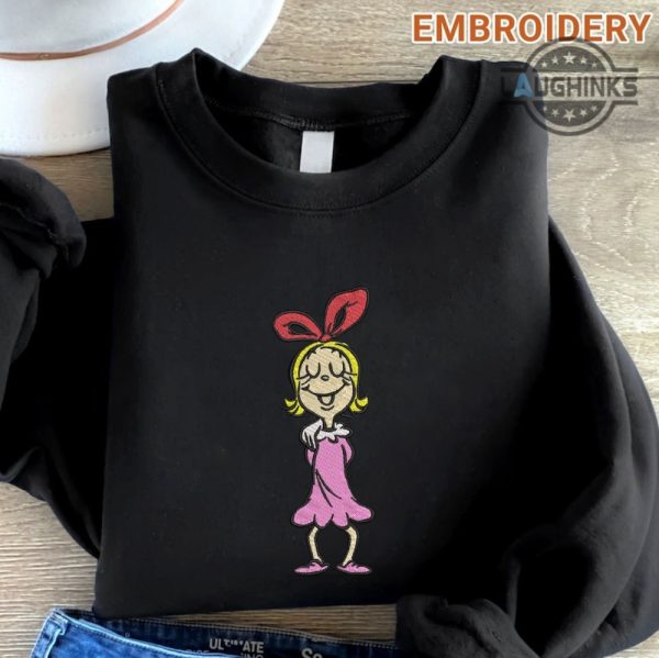 cindy lou who shirt sweatshirt hoodie embroidered the grinch christmas movie tshirt whoville university embroidery shirts cindy lou who grinchmas costume laughinks 2