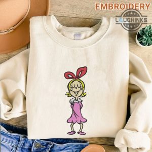 cindy lou who shirt sweatshirt hoodie embroidered the grinch christmas movie tshirt whoville university embroidery shirts cindy lou who grinchmas costume laughinks 3