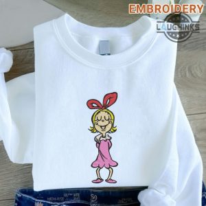 cindy lou who shirt sweatshirt hoodie embroidered the grinch christmas movie tshirt whoville university embroidery shirts cindy lou who grinchmas costume laughinks 4
