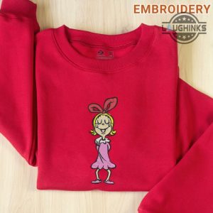 cindy lou who shirt sweatshirt hoodie embroidered the grinch christmas movie tshirt whoville university embroidery shirts cindy lou who grinchmas costume laughinks 6