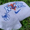 spiderman shirt sweatshirt hoodie embroidered nike swoosh spider man shirts with spider on sleeve embroidery red and blue christmas tee shirt marvel sweater laughinks 1