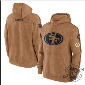 San Francisco Football Stitched Brown 2023 Tshirt Salute To Service Club Pullover Hoodie 49Ers Sweatshirt American Football 3D Shirt giftyzy 2