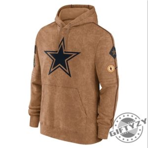 Dallas Football Stitched Brown 2023 Tshirt Salute To Service Club Pullover Hoodie Cowboys Sweatshirt American Football 3D Shirt giftyzy 4