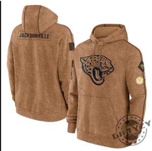 Jacksonville Football Stitched Brown 2023 Tshirt Salute To Service Club Pullover Hoodie Jaguars Sweatshirt American Football 3D Shirt giftyzy 2